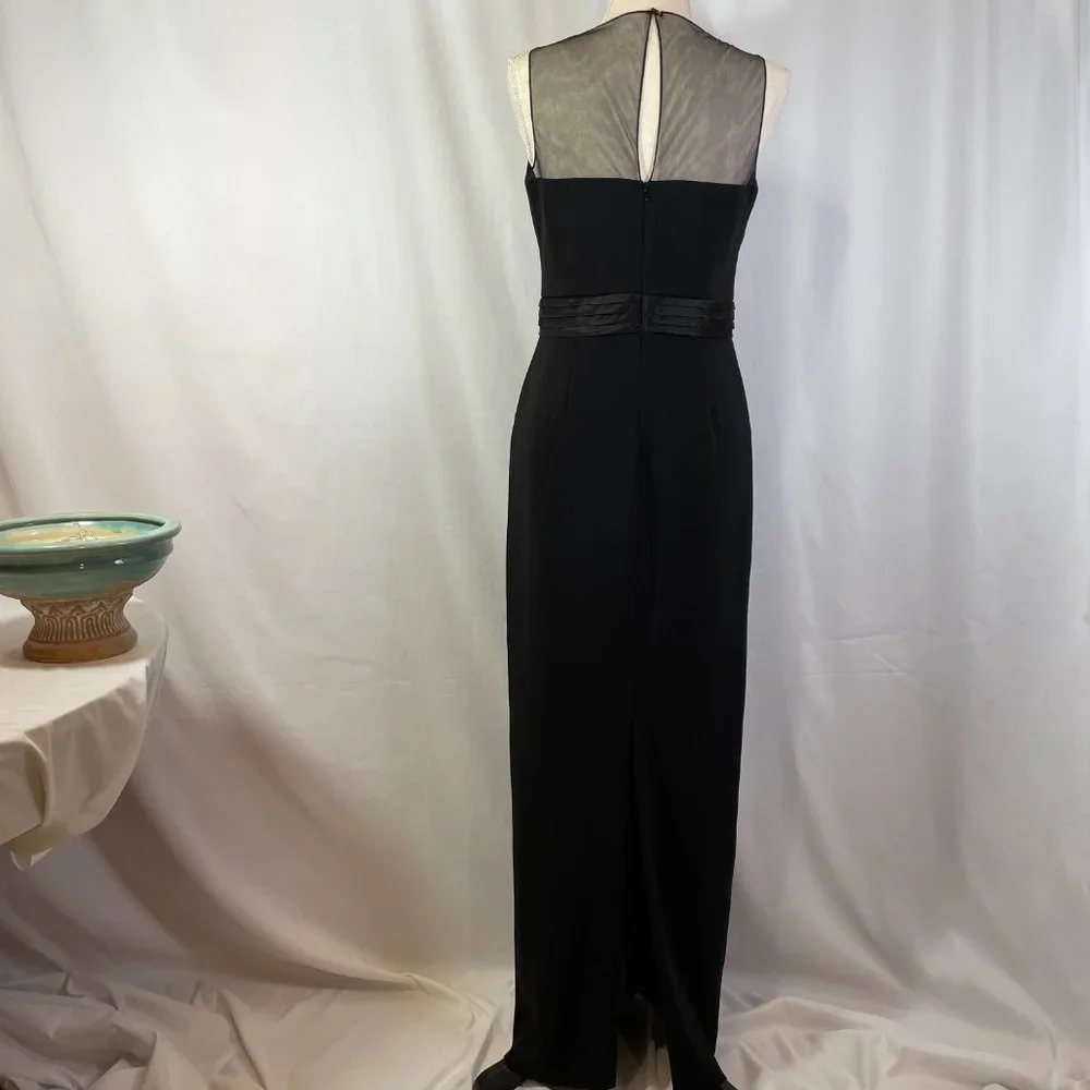 Badgley Mischka Black Formal Maxi Dress Size 8 Black Tie Party Gala Ball Evening - Picture 3 of 16
